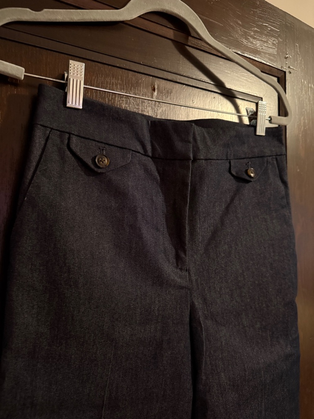 NWOT LOFT. High-Waist Wide Leg Trouser Jeans in Dark Denim Blue